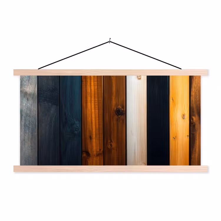 Schoolplaat - Hout - Planken - Donker - Warm — 1