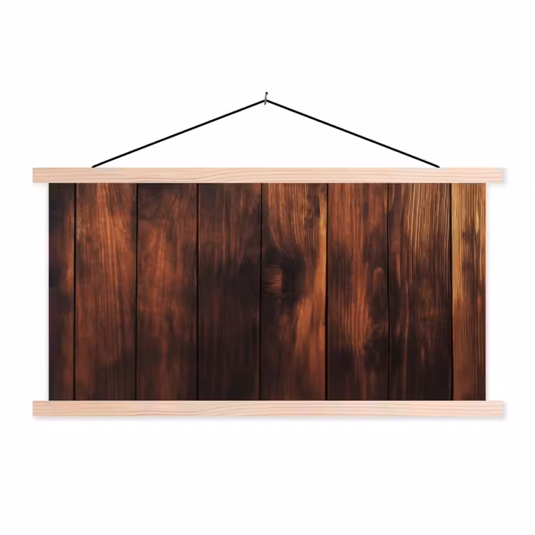 Schoolplaat - Hout - Planken - Vintage - Donkerbruin — 1