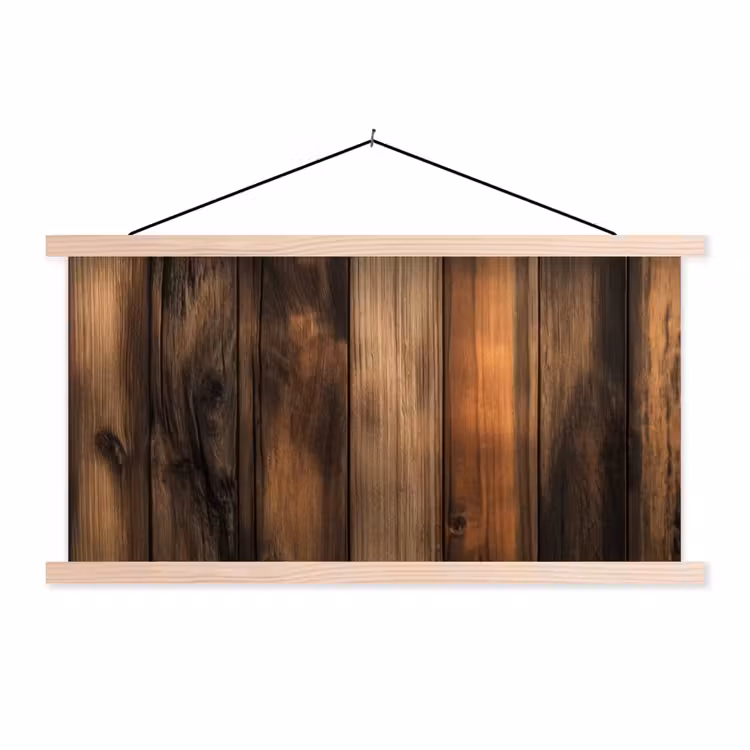 Schoolplaat - Hout - Rustiek - Donkere Planken — 1