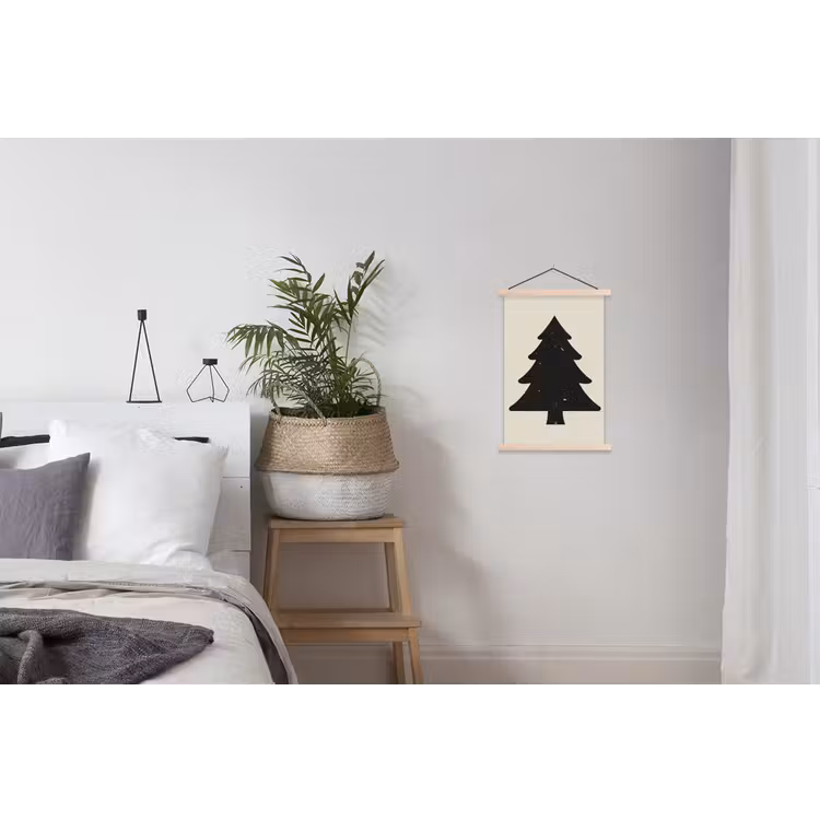 Schoolplaat - Kerstboom - Zwarte kerstboom - Boom - Japandi — 2