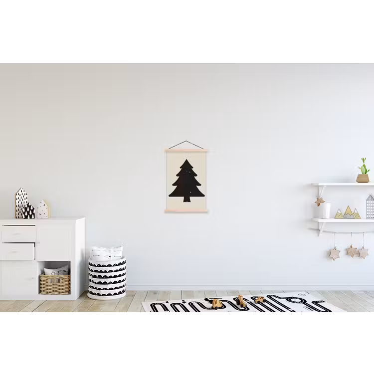 Schoolplaat - Kerstboom - Zwarte kerstboom - Boom - Japandi — 3