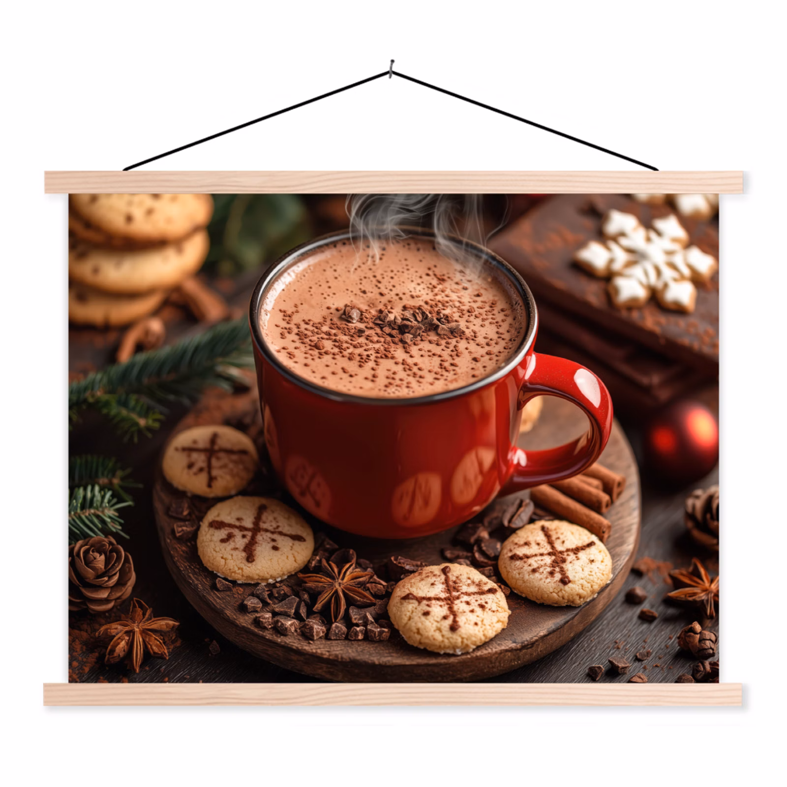 Schoolplaat - Chocolademelk - Mok - Winter - Kerst - Gezelligheid — 1