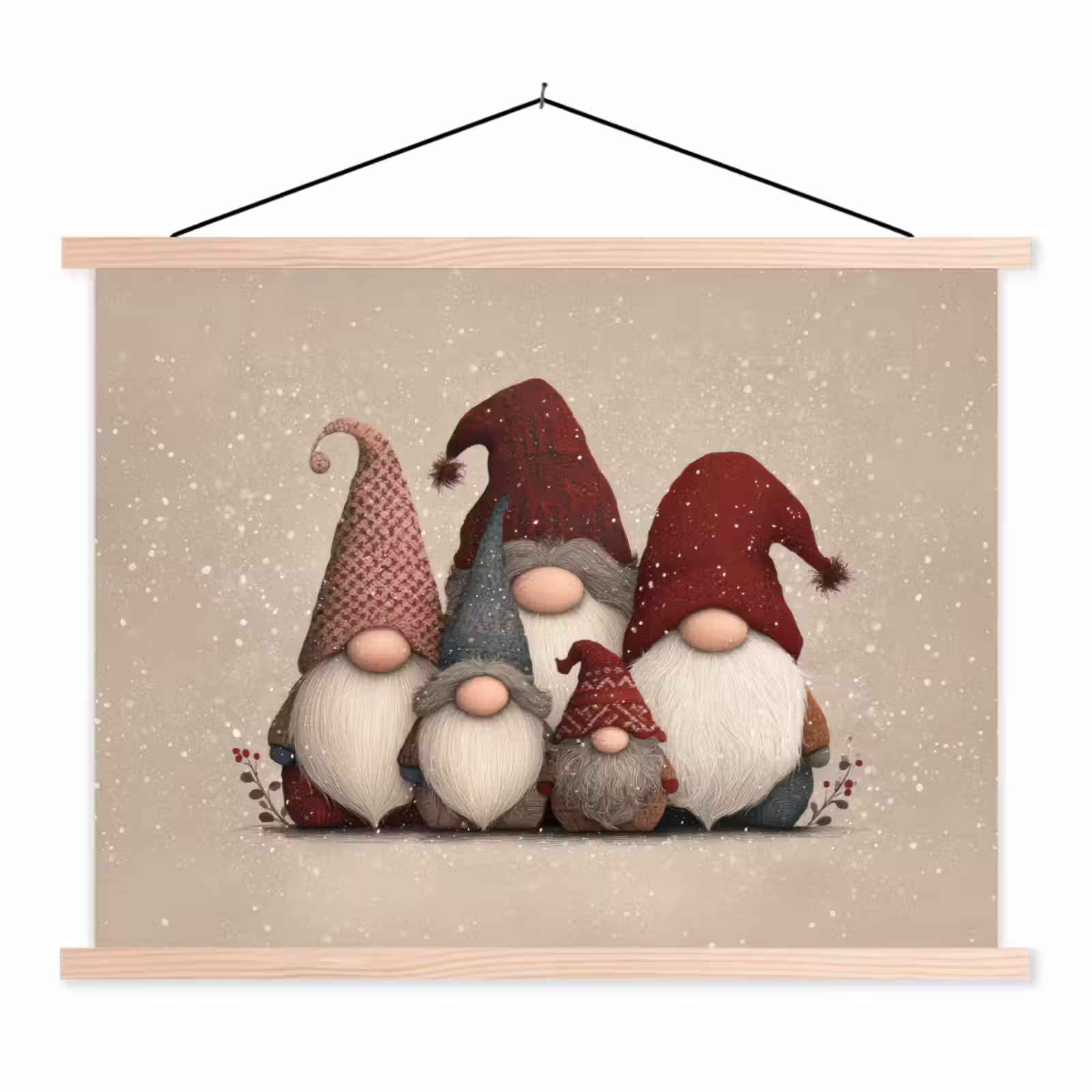 Schoolplaat - Kabouters - Kerst - Sneeuw - Puntmutsen — 1