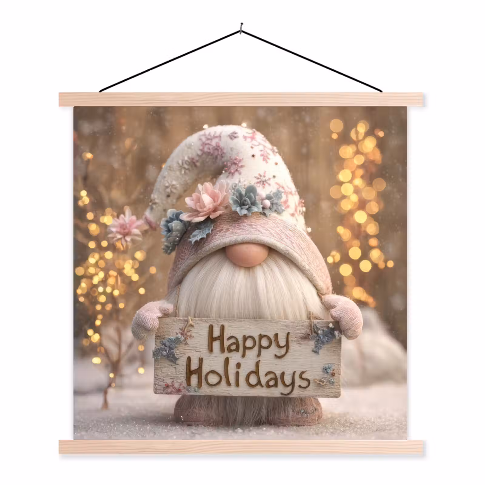 Schoolplaat - Kerst - Gnome - Bord - Kleurrijk — 1