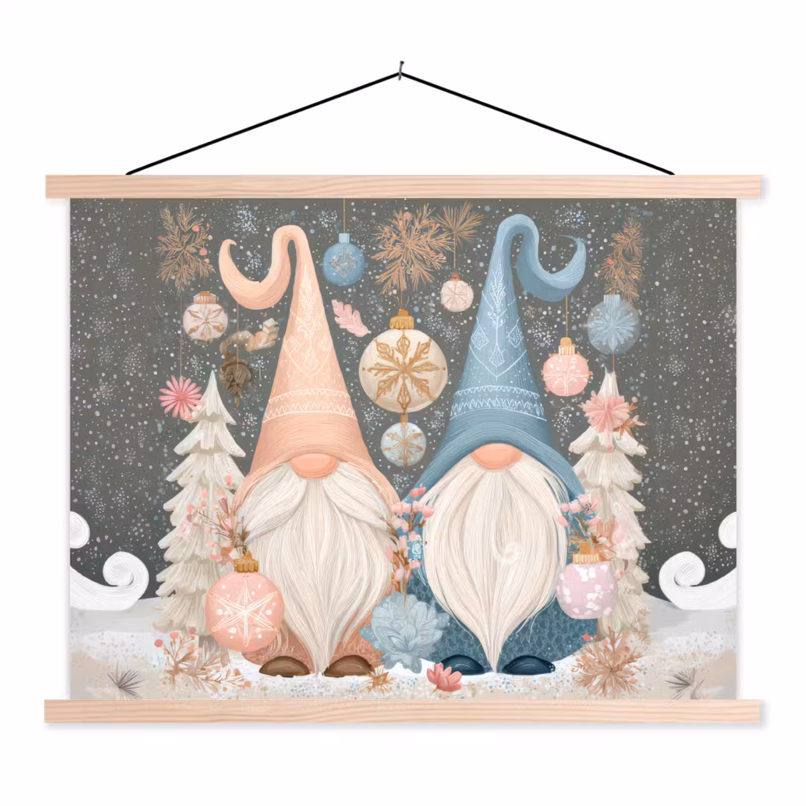 Schoolplaat - Kerst - Gnomen - Pastel — 1