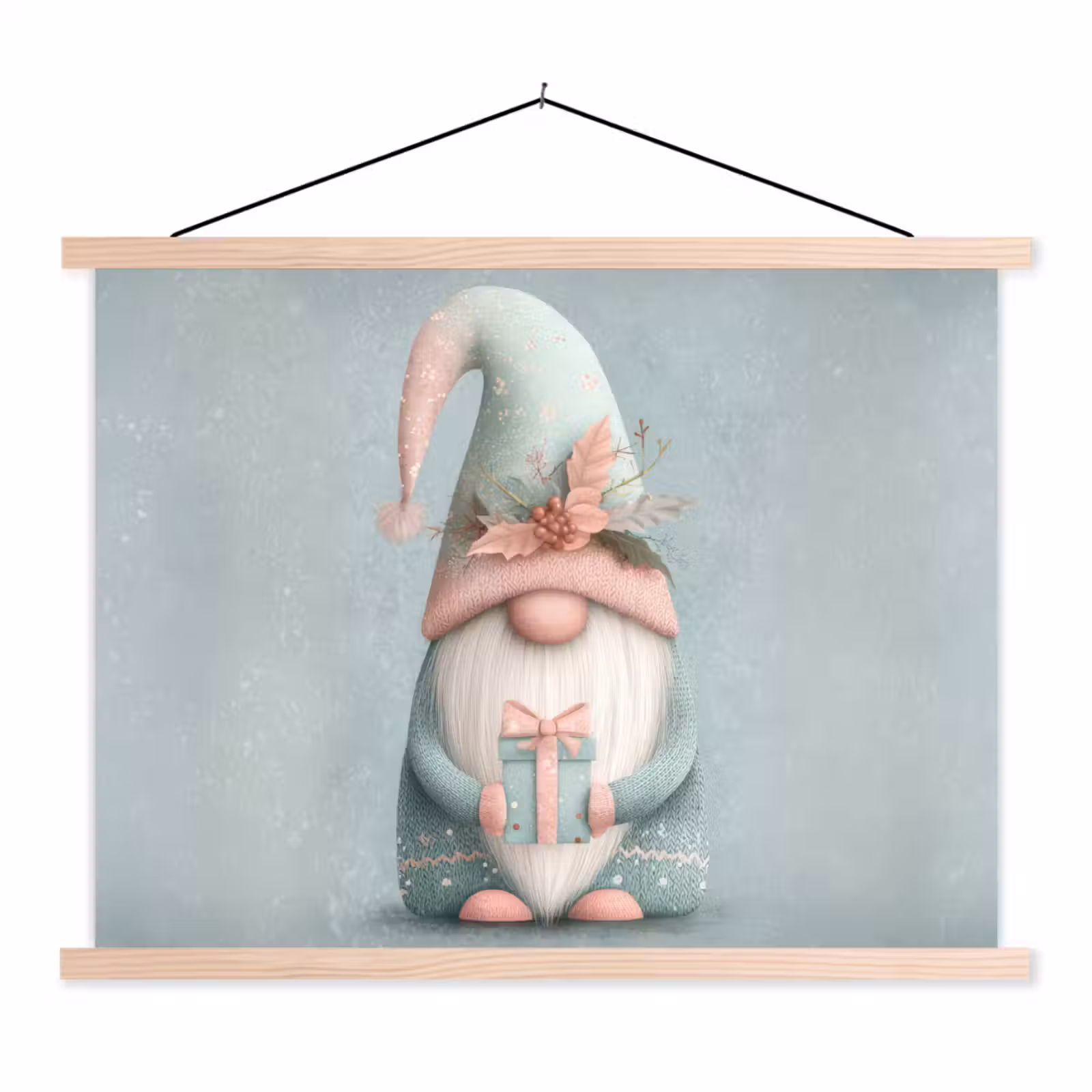 Schoolplaat - Kerstgnome - Cadeau - Groen — 1