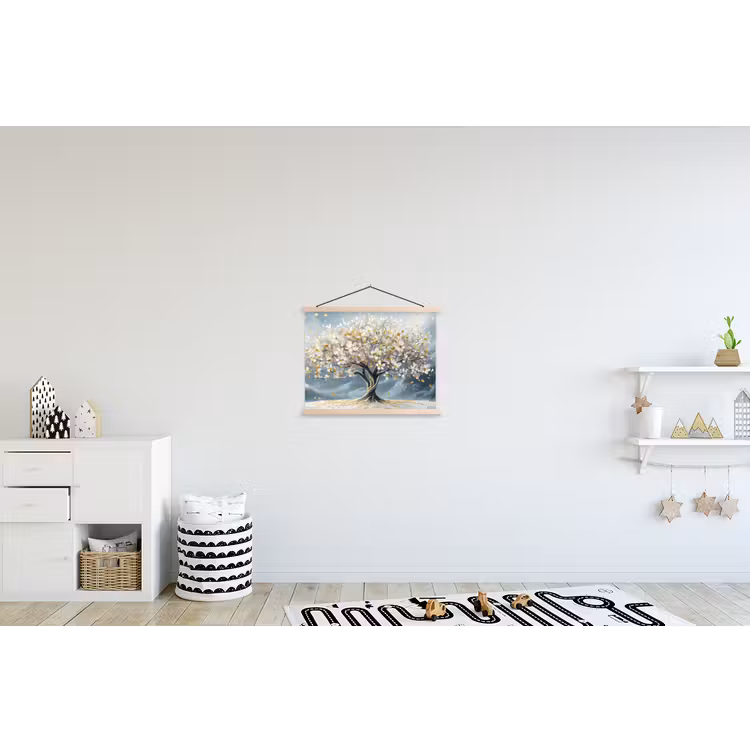 Schoolplaat - Boom - Winter - Levensboom - Modern - Goud — 3