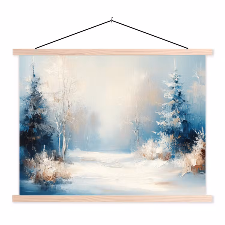 Schoolplaat - Bos - Winter - Natuur - Abstract - Sneeuw — 1
