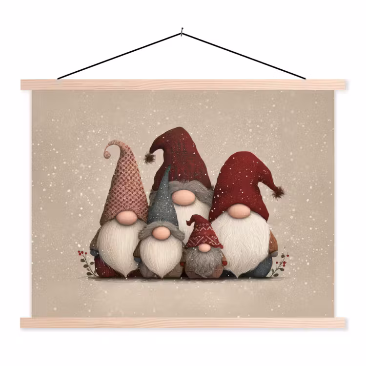Schoolplaat - Kabouters - Kerst - Sneeuw - Puntmutsen — 1