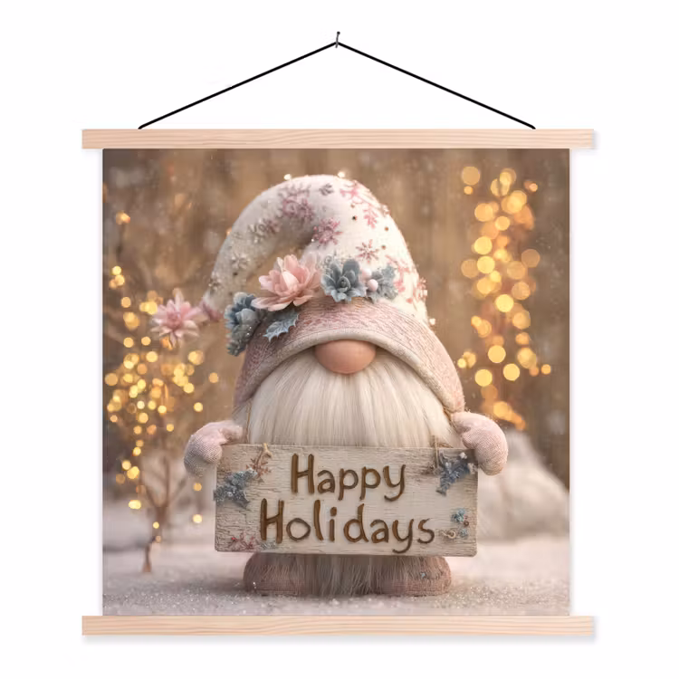 Schoolplaat - Kerst - Gnome - Bord - Kleurrijk — 1