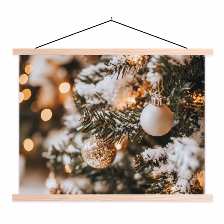 Schoolplaat - Kerst - Kerstboom - Winter - Binnen - Sneeuw — 1