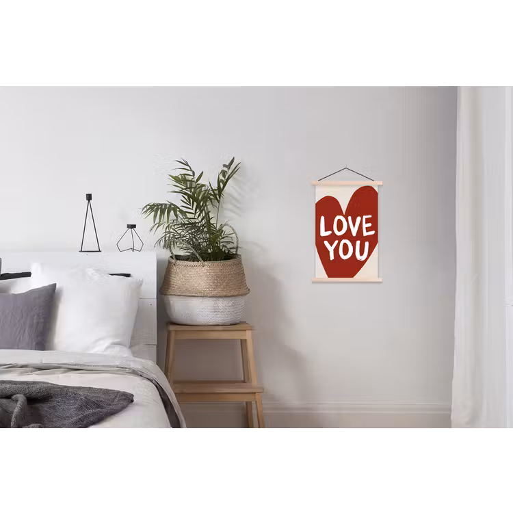 Schoolplaat - Loveyou - Hart - Rood — 2