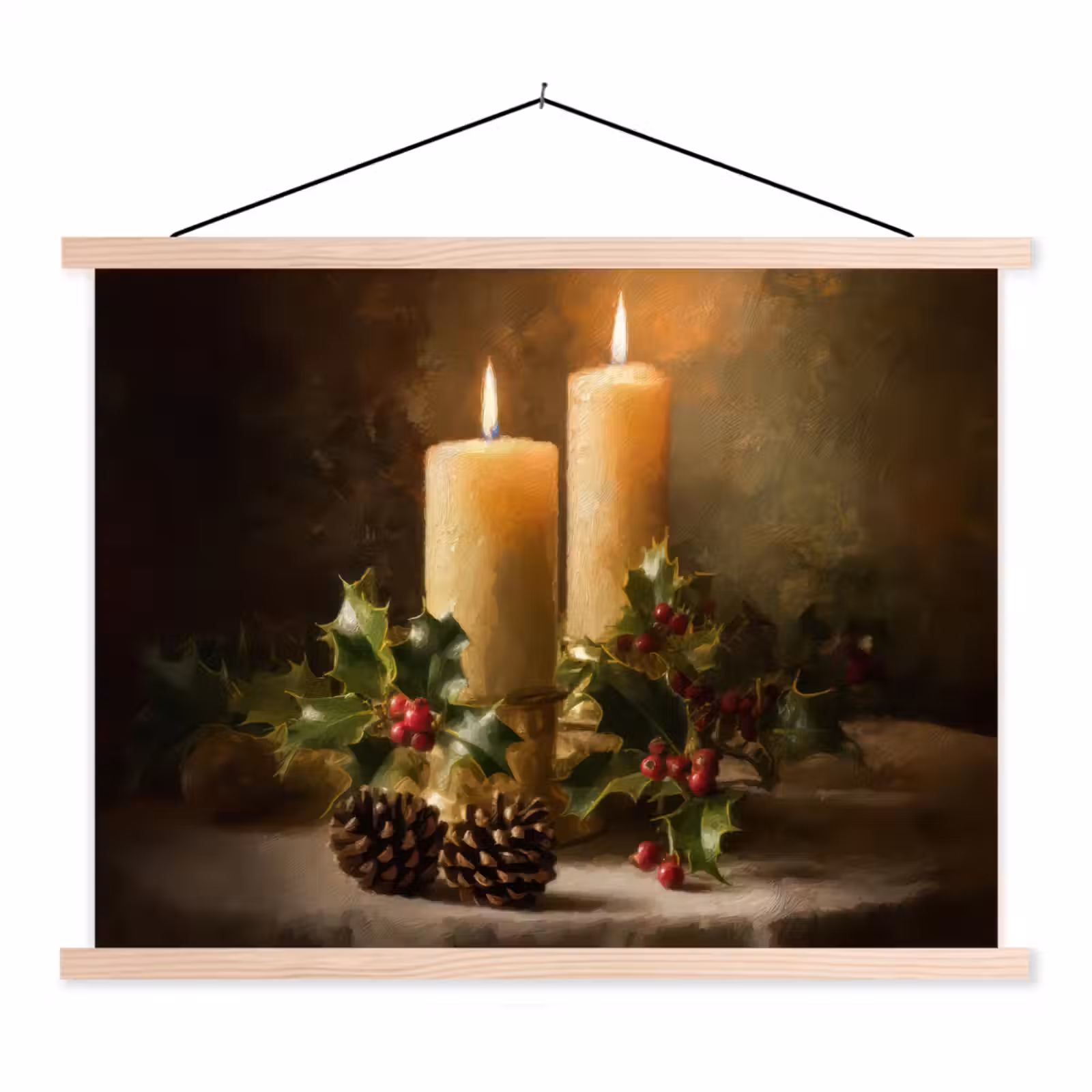 Schoolplaat - Kaarslicht - Kerst - Veelkleurig — 1
