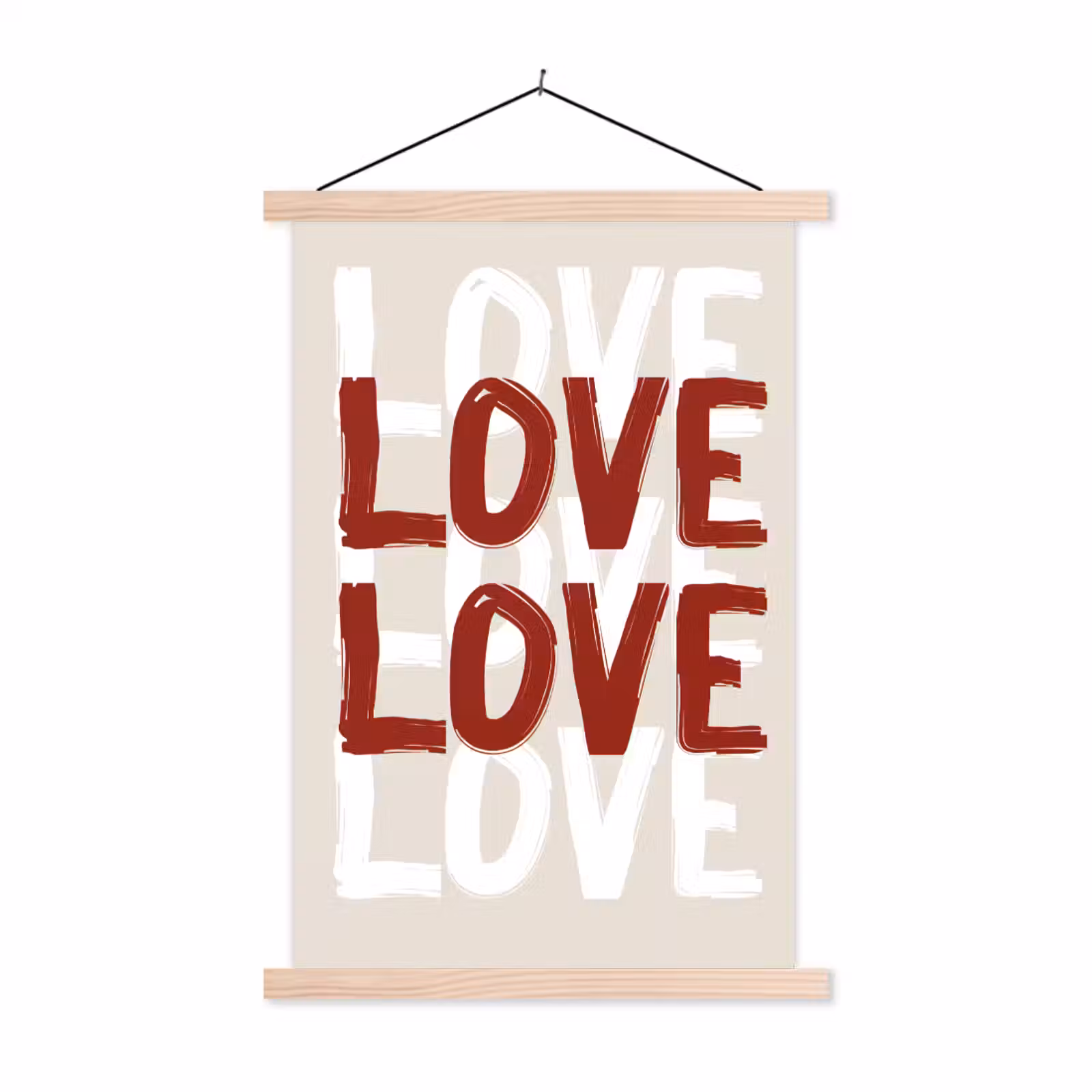 Schoolplaat - Love - Rood - Tekst — 1