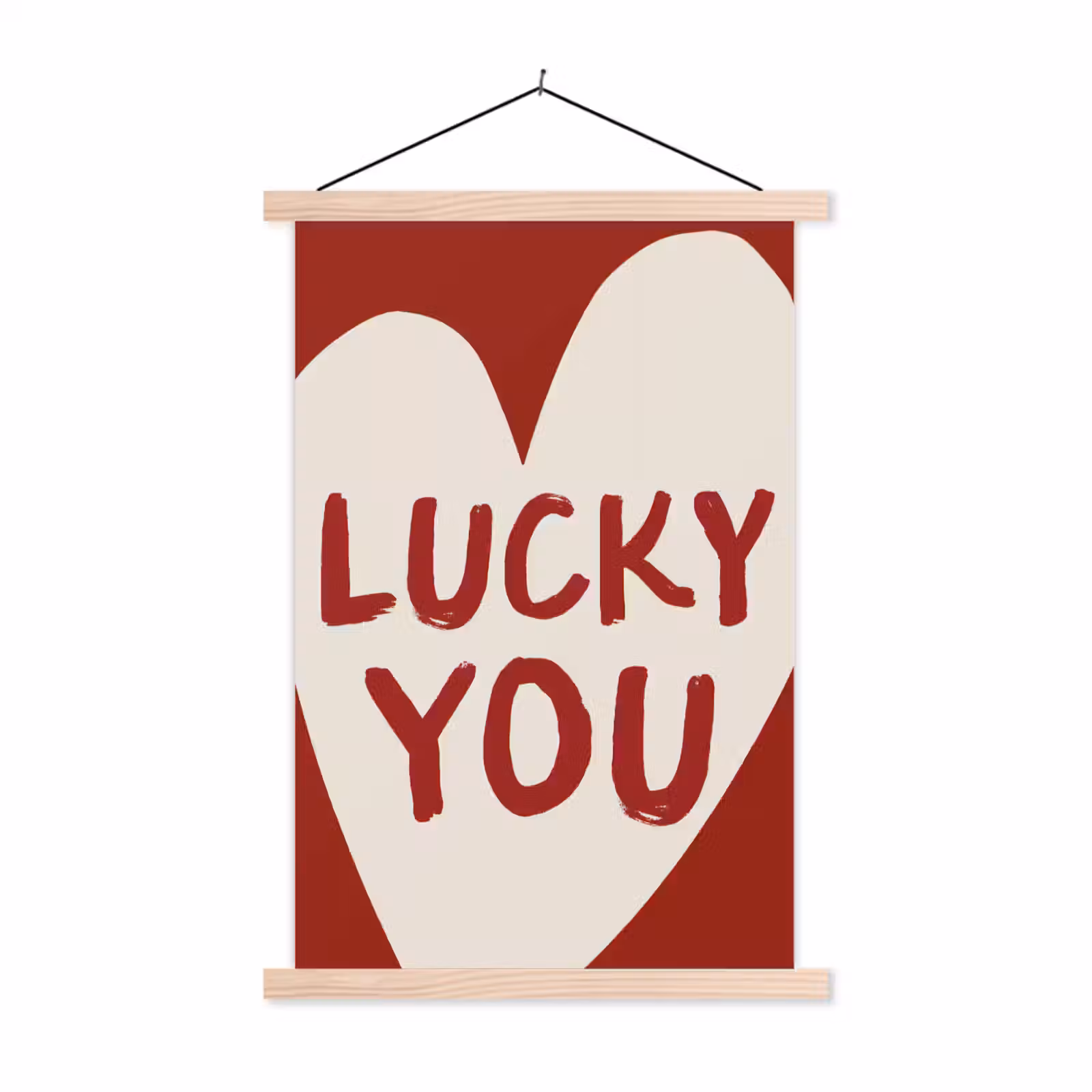 Schoolplaat - Lucky - Hart - Rood — 1