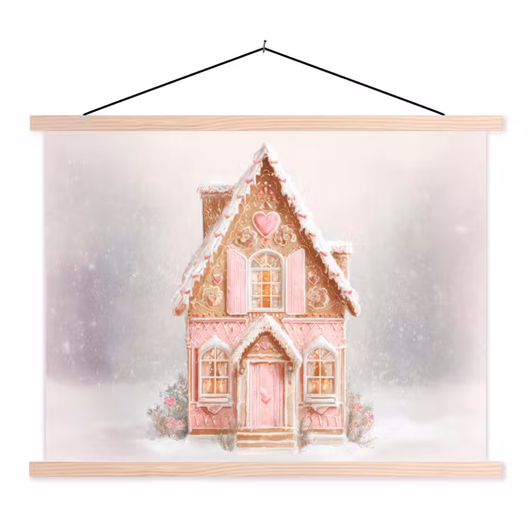 Schoolplaat - Huisje - Suiker - Pastel — 1