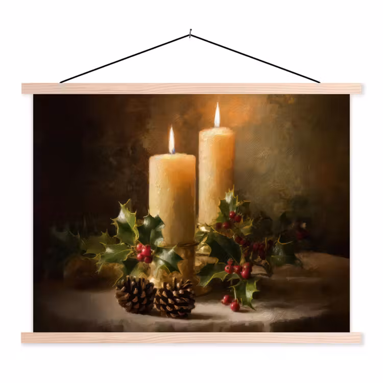Schoolplaat - Kaarslicht - Kerst - Veelkleurig — 1