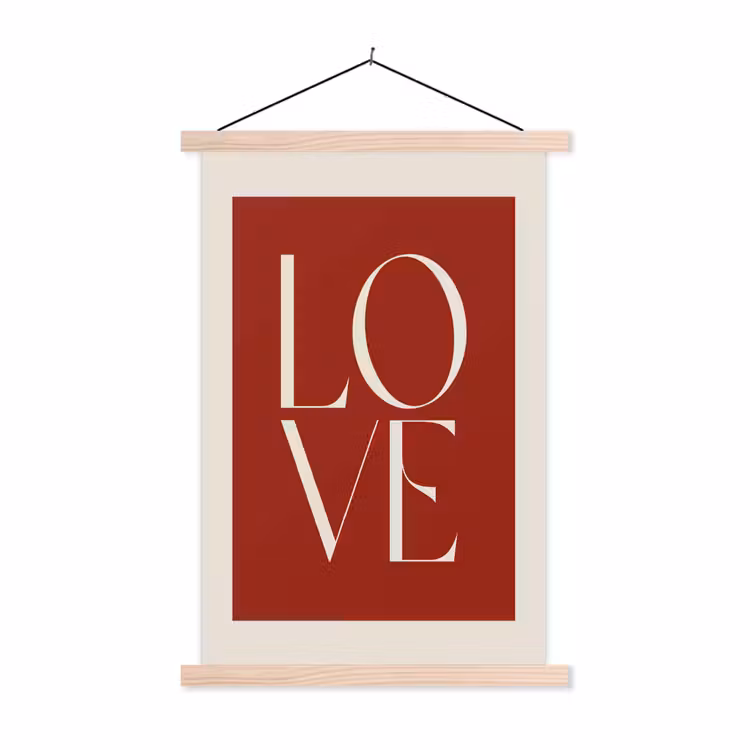 Schoolplaat - Love - Rood - Minimalistisch — 1
