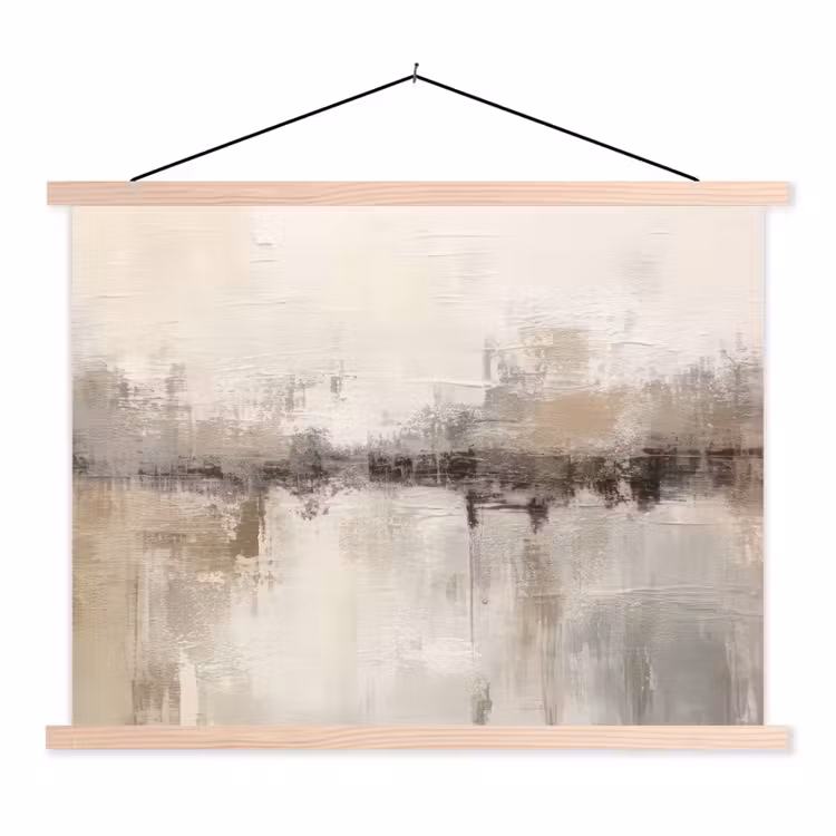 Schoolplaat - Moderne kunst - Abstract - Beige — 1