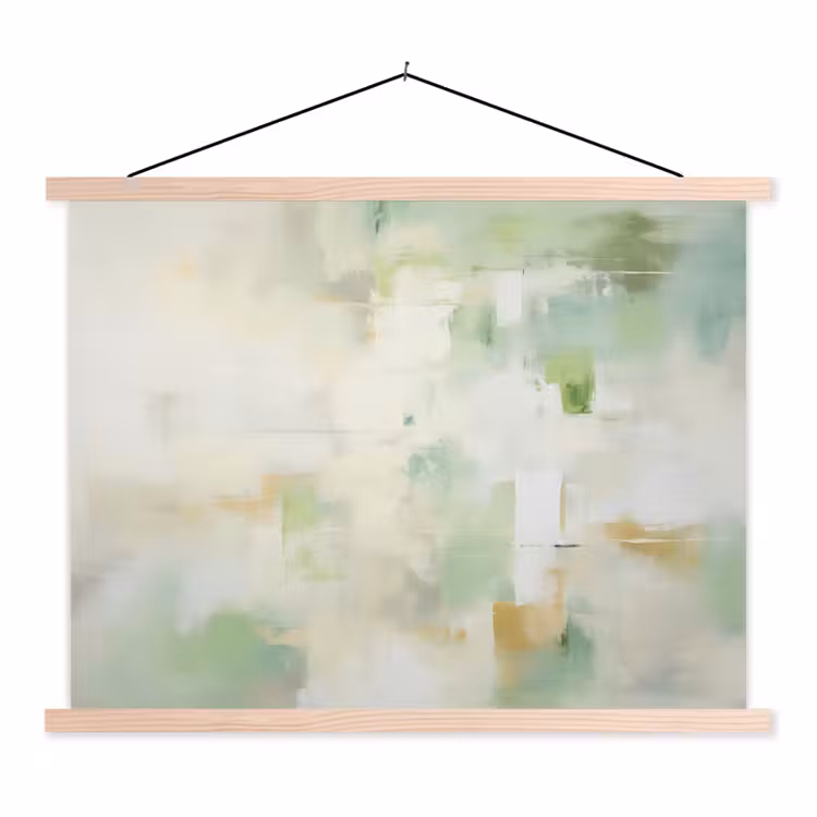 Schoolplaat - Abstract - Kunst - Wit - Groen - Modern — 1
