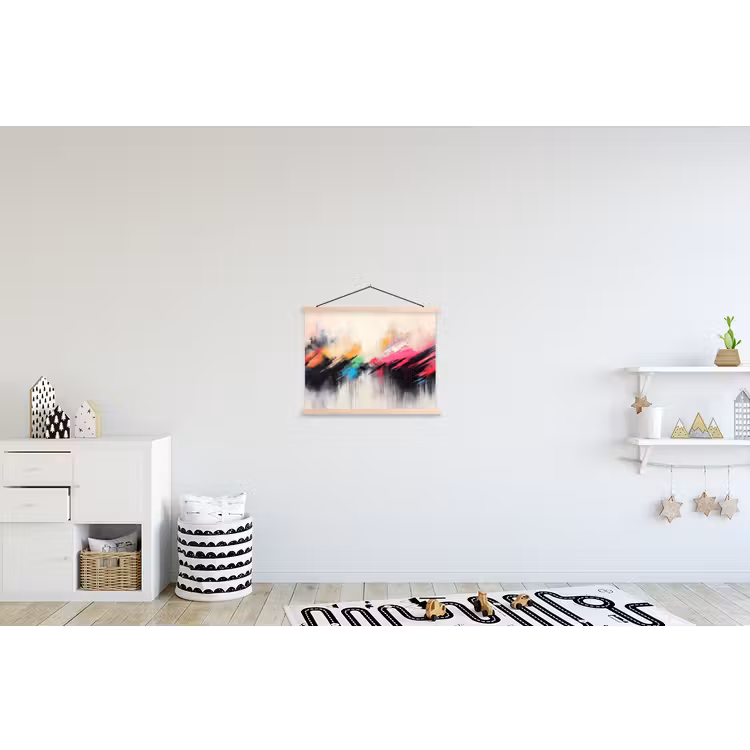 Schoolplaat - Dynamisch - Abstract - Kleurrijk - Zwart — 3