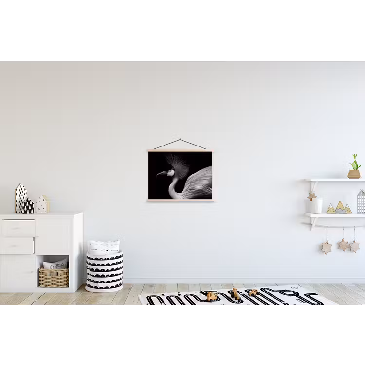 Schoolplaat - Kraanvogel - Zwart - Wit - Vogel - Dieren — 3