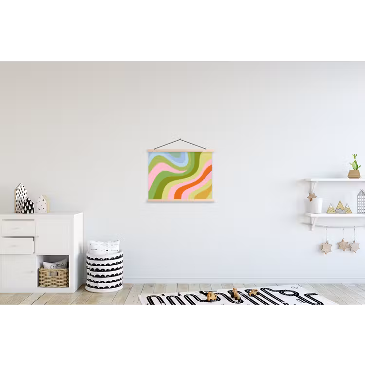 Schoolplaat - Lijnen - Pasteltinten - Golvend — 3