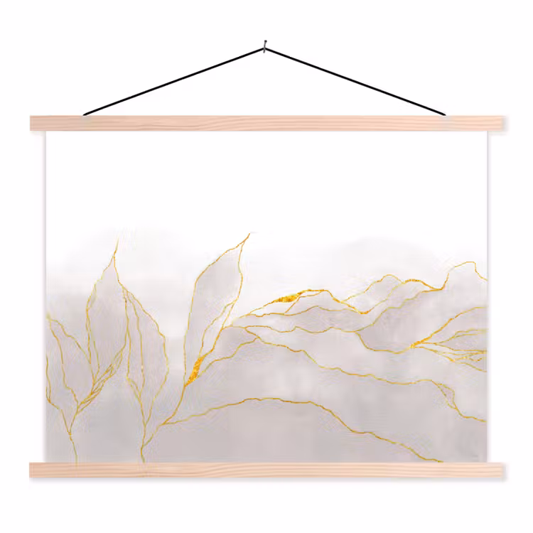 Schoolplaat - Marmerlook - Grijs - Goud - Chic - Marmer — 1