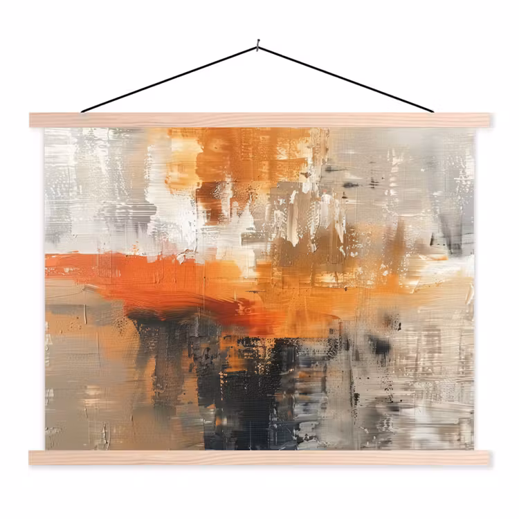 Schoolplaat - Moderne kunst - Abstract - Goud - Grijs — 1