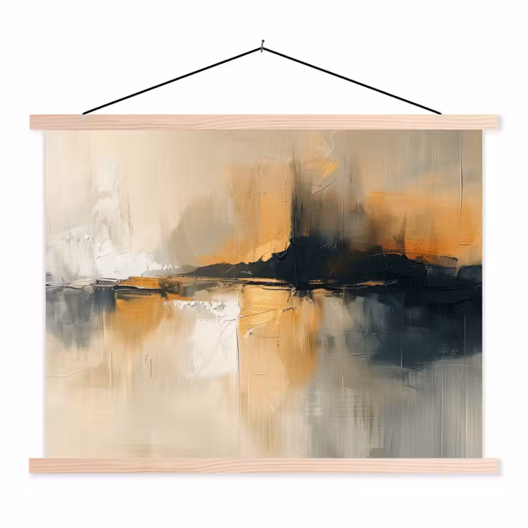 Schoolplaat - Moderne kunst - Abstract - Zwart — 1