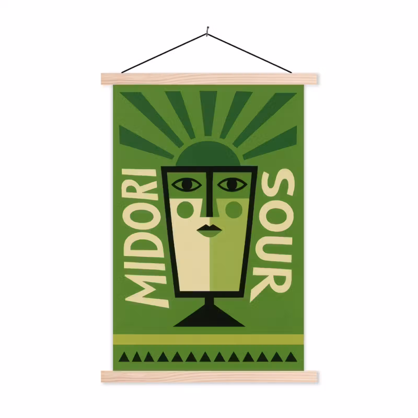 Schoolplaat - Grafisch - Art - Cocktail - Groen — 1