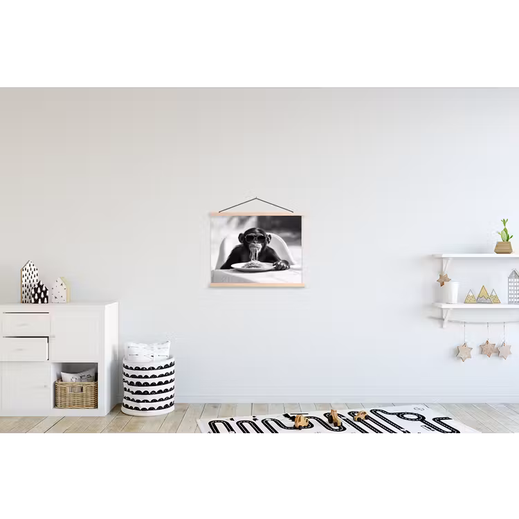 Schoolplaat - Aap - Spaghetti - Zonnebril - Zwart wit - Cool - Dier — 3