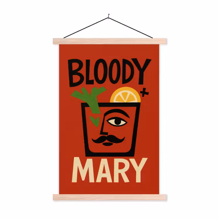 Schoolplaat - Cocktail - Art - Rood — 1