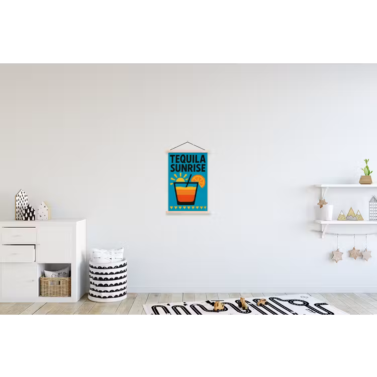 Schoolplaat - Illustratie - Tequila - Glas - Blauw — 3