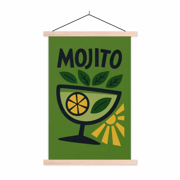 Schoolplaat - Mojito - Cocktail - Citroen - Groen — 1