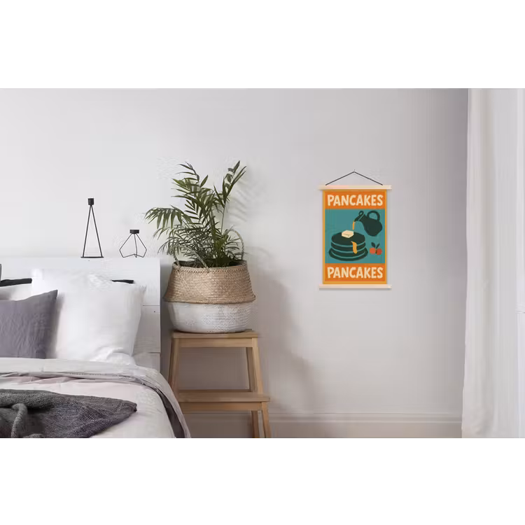 Schoolplaat - Pannenkoeken - Siroop - Illustratie - Oranje — 2