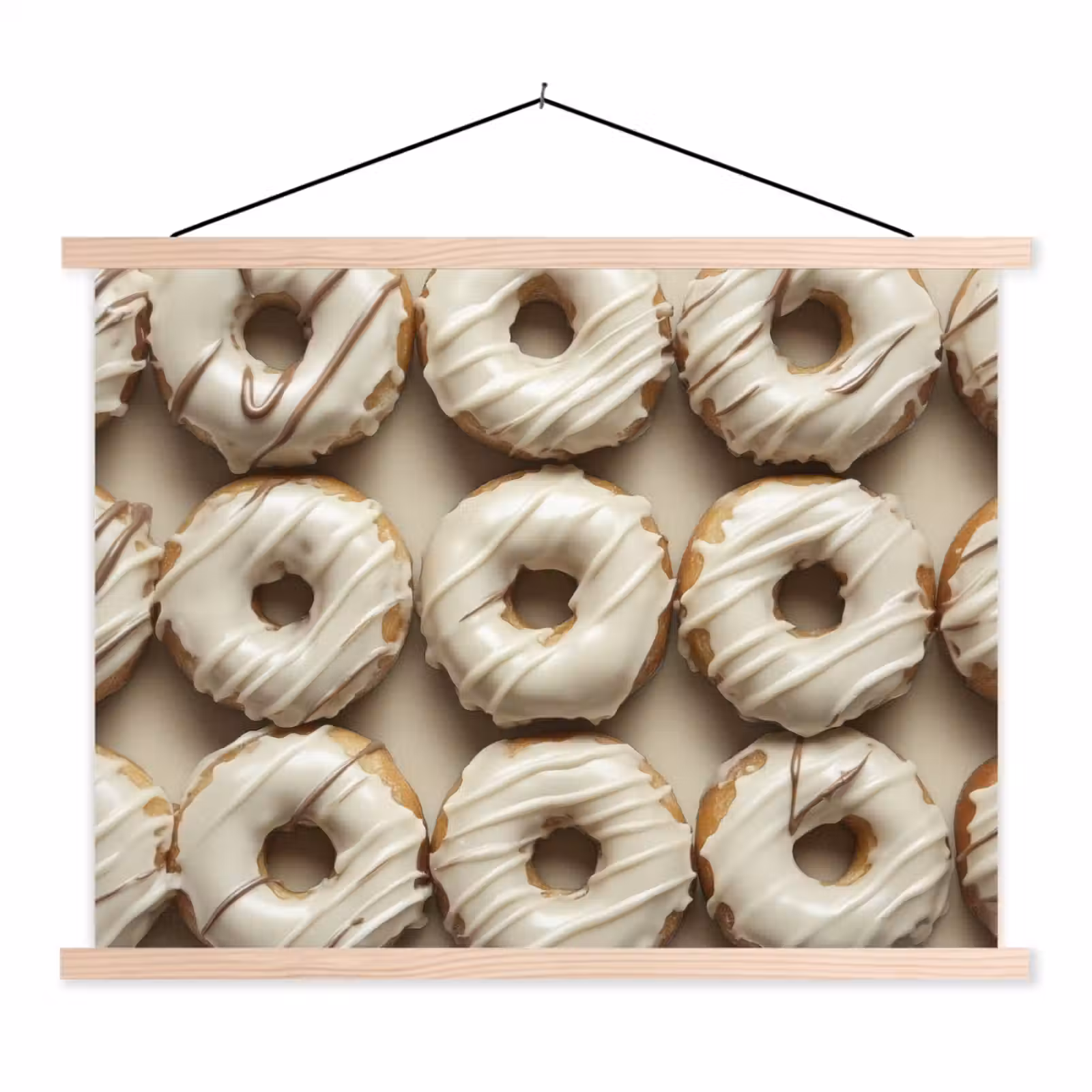 Schoolplaat - Donuts - Chocolade - Wit - Beige — 1