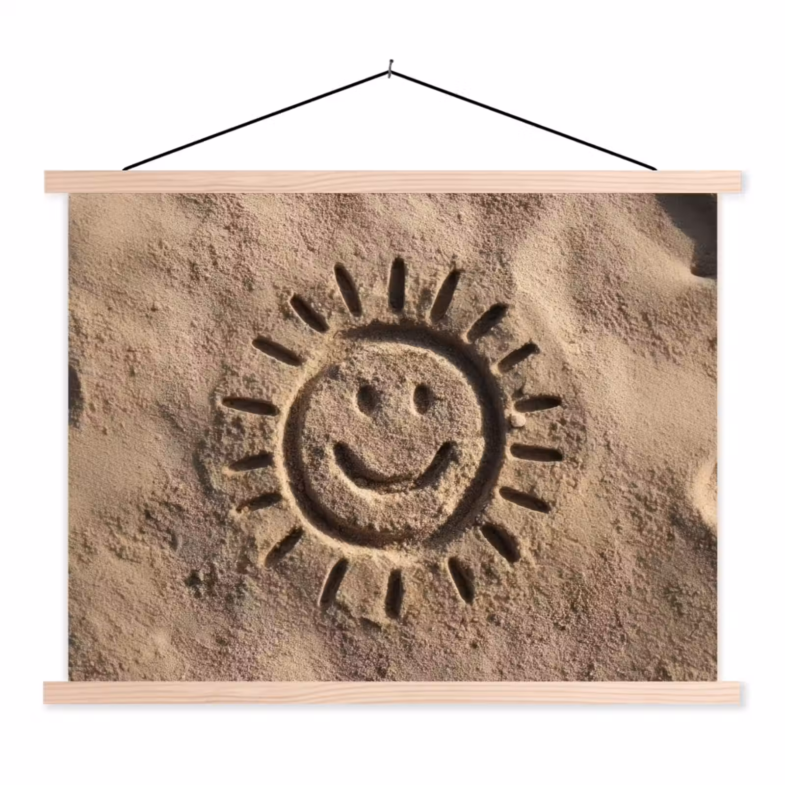 Schoolplaat - Gezichtje - Zon - Zand - Getekend — 1