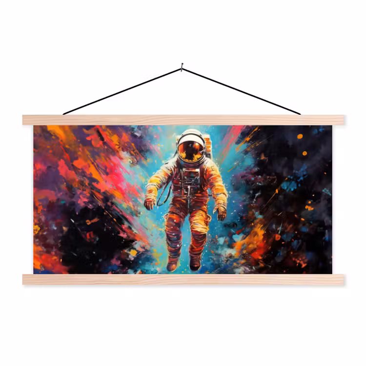 Schoolplaat - Astronaut - Graffiti - Ruimte - Neon — 1
