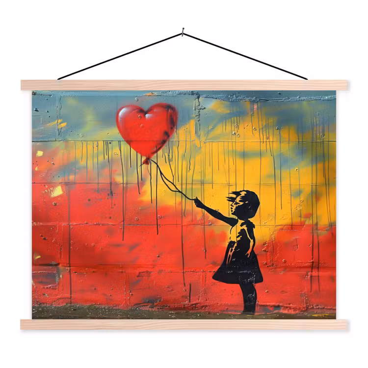 Schoolplaat - Banksy - Kunst - Graffiti - Meisje - Street art — 1