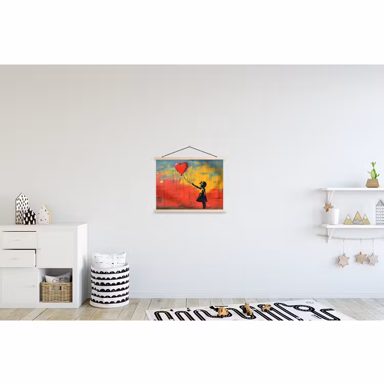Schoolplaat - Banksy - Kunst - Graffiti - Meisje - Street art — 3