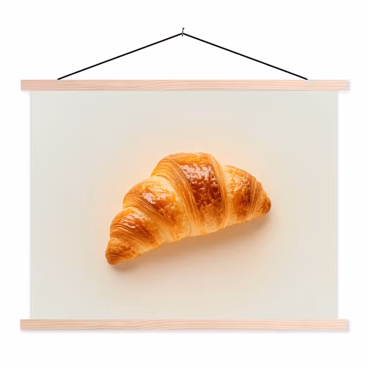 Schoolplaat - Croissant - Brood - Beige — 1
