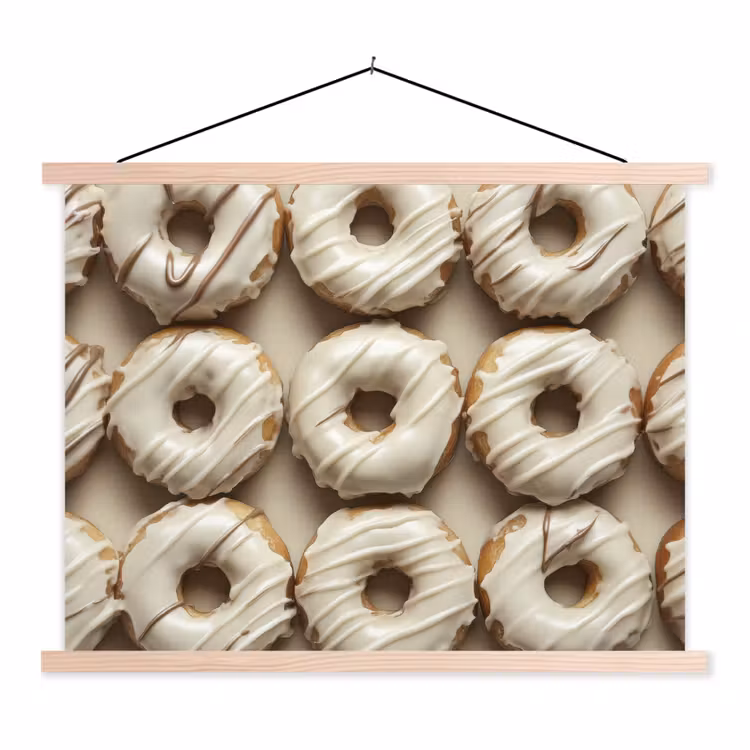 Schoolplaat - Donuts - Chocolade - Wit - Beige — 1
