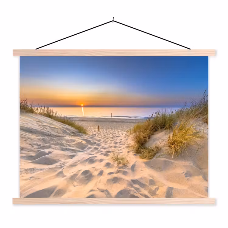 Schoolplaat - Duin - Zonsondergang - Horizon - Strand - Gras — 1