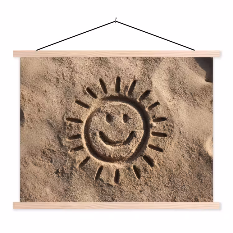Schoolplaat - Gezichtje - Zon - Zand - Getekend — 1