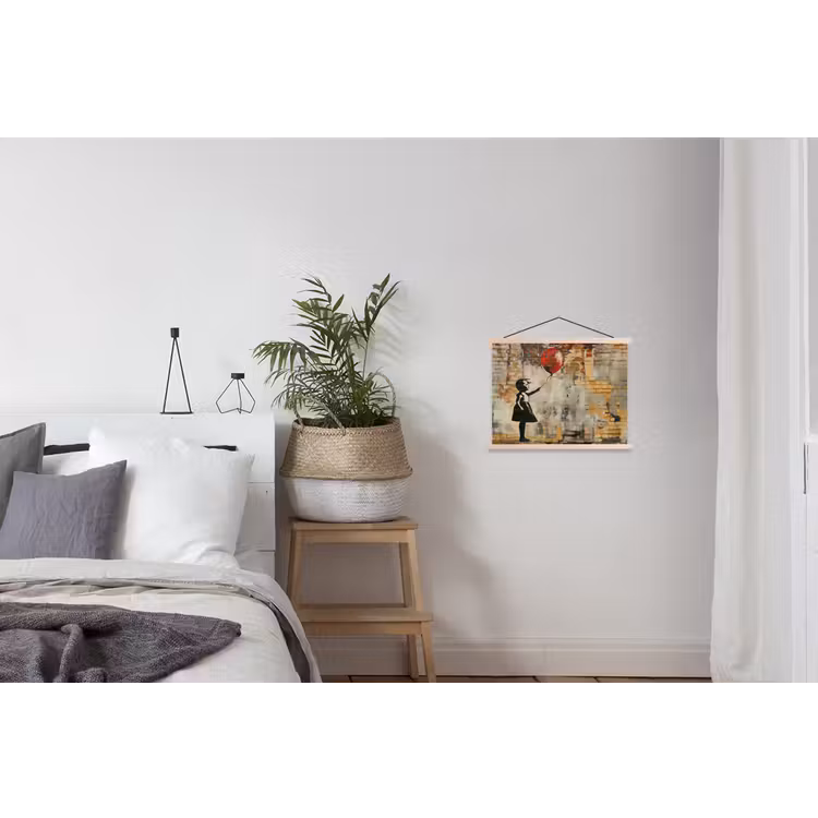 Schoolplaat - Graffiti - Banksy - Meisje - Street art — 2