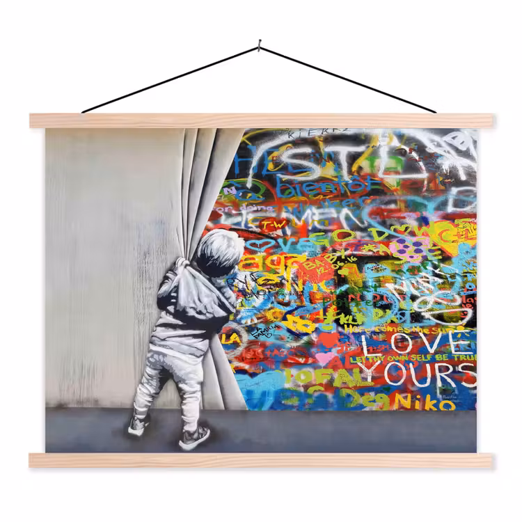 Schoolplaat - Graffiti - Illusie - Jongen - Street art — 1