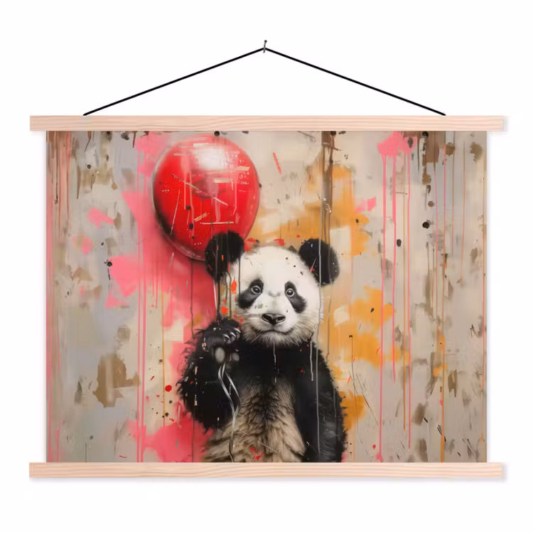 Schoolplaat - Graffiti - Panda - Ballon - Street art - Banksy — 1