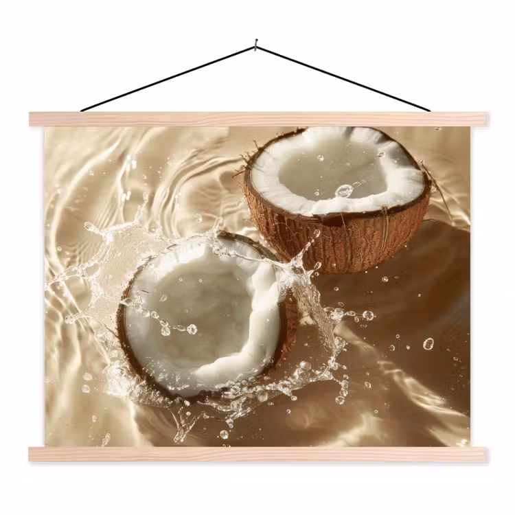 Schoolplaat - Kokosnoot - Water - Beige - Spetters — 1