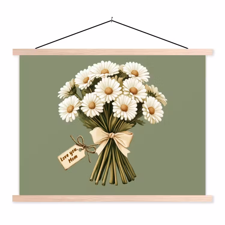 Schoolplaat - Lint - Boeket - Groen - Quote — 1